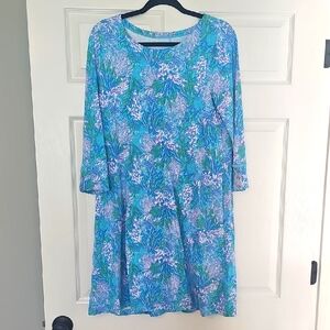 Floral Blue and Pink Women's Dress